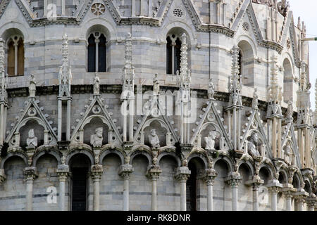 Schiefer Turm von Pisa und Kathedrale, Fragment, Pisa, Italien Stockfoto