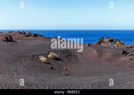 Vulkanische Seascape in La Palma, Kanarische Insel Stockfoto