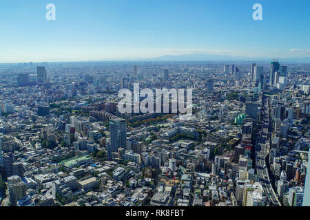 Erhöhte Stadtbild von Tokio, Japan Stockfoto
