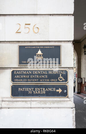 Die Außenseite des Eastman Dental Hospital, Grays Inn Road, London, WC1, UK Stockfoto