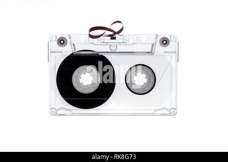 Vintage audio Kassette auf weißem Hintergrund. Kassette. Stockfoto