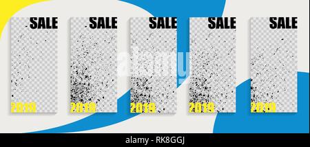 Editierbare trendy Vorlage für soziale Netzwerke. Vector Illustration für soziale Medien Stock Vektor