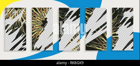 Editierbare trendy Vorlage für soziale Netzwerke. Vector Illustration für soziale Medien Stock Vektor