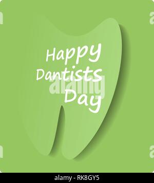 Happy Zahnarzt s Tag Logo Vector Template Design Stock Vektor