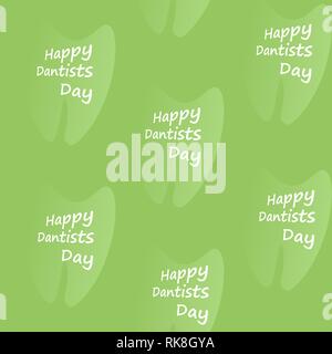 Happy Zahnarzt s Tag Logo Vector Template Design Stock Vektor