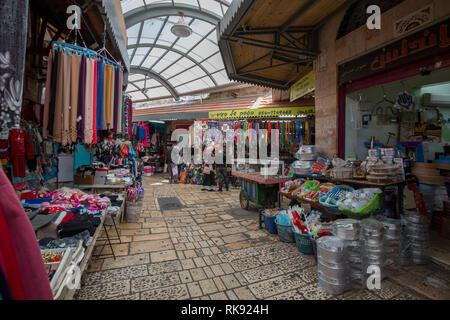 Der Bazar in der Altstadt von Akko Stockfoto