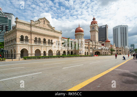 Kuala Lumpur, Malaysia. Januar 2019. Einen Panoramablick auf das historische Bangunan Sultan Abdul Samad Gebäude Stockfoto