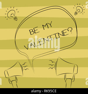 Text Zeichen zeigt Meine Valentine. Konzeptionelle foto Vorschlag auf einem Datum am 14. Februar roanalysistic Gefühle Freehand skizzieren Skizze von leeren Sp gehen Stockfoto