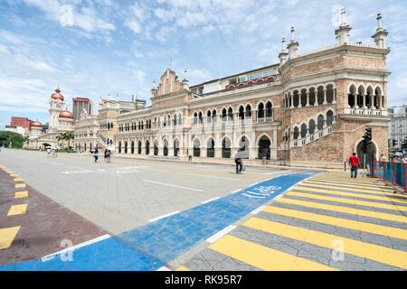 Kuala Lumpur, Malaysia. Januar 2019. Einen Panoramablick auf das historische Bangunan Sultan Abdul Samad Gebäude Stockfoto