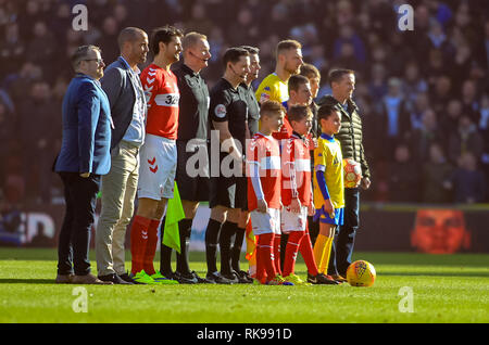 9. Februar 2019, Riverside Stadium, Middlesbrough, England; Sky Bet Meisterschaft, Middlesbrough vs Leeds United: Credit: Craig Milner/News Bilder der Englischen Football League Bilder unterliegen DataCo Lizenz Stockfoto