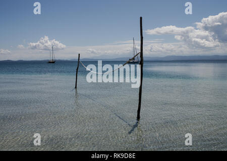 Schöne starfish Beach in der Nähe von Boca Del Drago auf Archipel Bocas del Toro, Panama Stockfoto