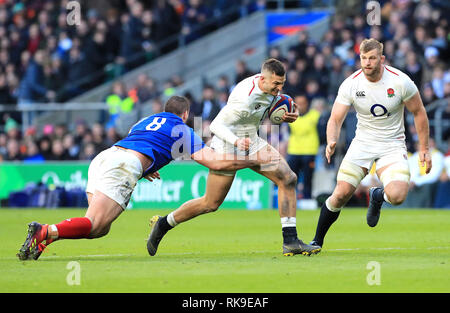 England's Jonny kann in Aktion während der Guinness sechs Nationen Spiel im Twickenham Stadium, London. Stockfoto