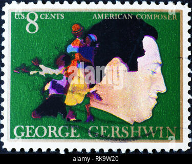 George Gerswhin auf amerikanische Briefmarke Stockfoto