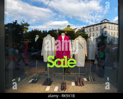Berlin Mitte Rosenthaler Str.-Schaufenster shopping Spiegelung Stockfoto