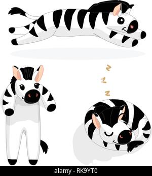 Vektor cartoon Animal clipart: Lustige Zebras Stock Vektor