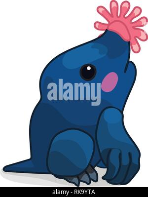 Vektor cartoon Animal clipart: star-gerochene Mole Stock Vektor