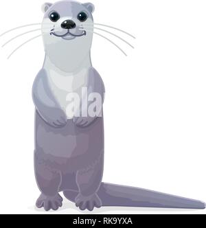 Vektor cartoon Animal clipart: River Common Otter Stock Vektor