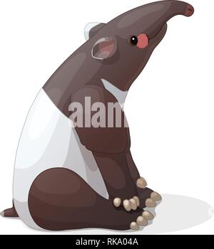 Vektor cartoon Animal clipart: Tapir Stock Vektor