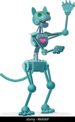 Vektor cartoon Animal clipart: Roboter cat Stock Vektor