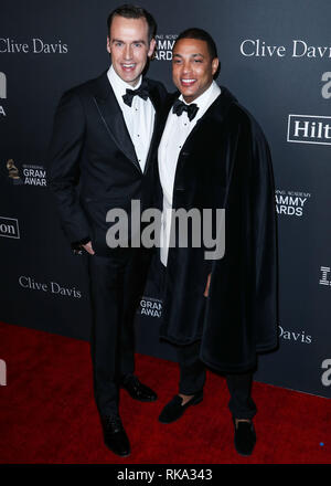 Kalifornien, USA. 9. Feb 2019. Tim Malone und Freund/Journalist Don Zitrone kommen an der Recording Academy und Clive Davis' 2019 Pre-GRAMMY Gala im Beverly Hilton Hotel am 9. Februar 2019 in Beverly Hills, Los Angeles, Kalifornien, USA. (Foto von Xavier Collin/Image Press Agency) Quelle: Bild Presse Agentur/Alamy leben Nachrichten Stockfoto