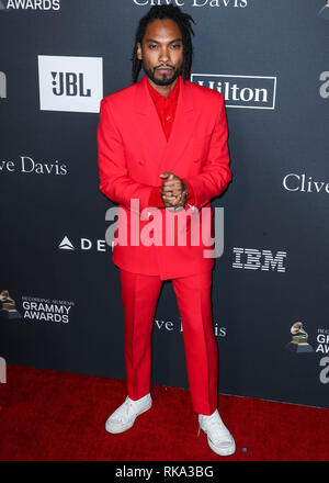 Kalifornien, USA. 9. Feb 2019. Sänger Miguel kommt an der Recording Academy und Clive Davis' 2019 Pre-GRAMMY Gala im Beverly Hilton Hotel am 9. Februar 2019 in Beverly Hills, Los Angeles, Kalifornien, USA. (Foto von Xavier Collin/Image Press Agency) Quelle: Bild Presse Agentur/Alamy leben Nachrichten Stockfoto