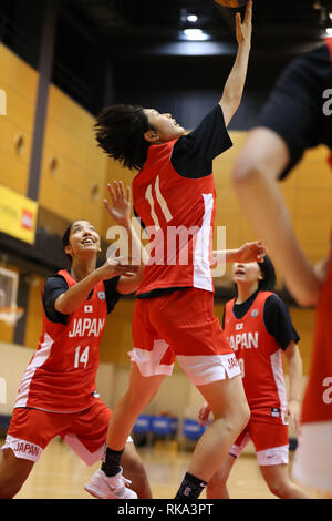 Tokio, Japan. 9 Feb, 2019. ? Norika Konno (JPN) Basketball: Japans Frauen Nationalmannschaft Training Camp an Ajinomoto national training Panoramaeinstellungen in Tokio, Japan. Credit: yohei Osada/LBA SPORT/Alamy leben Nachrichten Stockfoto