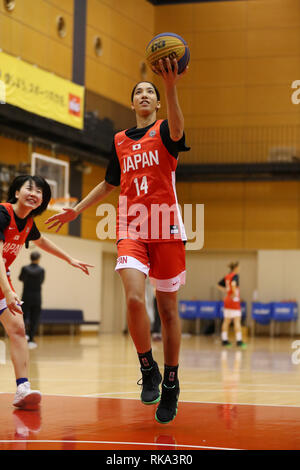 Tokio, Japan. 9 Feb, 2019. /Mai Yasue (JPN) Basketball: Japans Frauen Nationalmannschaft Training Camp an Ajinomoto national training Panoramaeinstellungen in Tokio, Japan. Credit: yohei Osada/LBA SPORT/Alamy leben Nachrichten Stockfoto