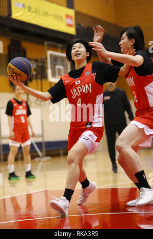 Tokio, Japan. 9 Feb, 2019. Yu Suzuki (JPN) Basketball: Japans Frauen Nationalmannschaft Training Camp an Ajinomoto national training Panoramaeinstellungen in Tokio, Japan. Credit: yohei Osada/LBA SPORT/Alamy leben Nachrichten Stockfoto