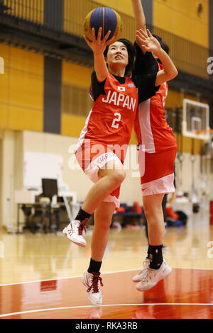 Tokio, Japan. 9 Feb, 2019. Akira Kitagawa (JPN) Basketball: Japans Frauen Nationalmannschaft Training Camp an Ajinomoto national training Panoramaeinstellungen in Tokio, Japan. Credit: yohei Osada/LBA SPORT/Alamy leben Nachrichten Stockfoto