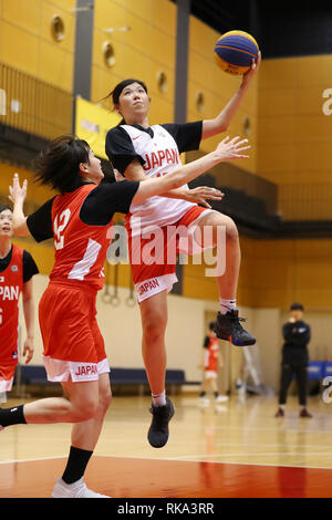 Tokio, Japan. 9 Feb, 2019. Mai Ishikawa (JPN) Basketball: Japans Frauen Nationalmannschaft Training Camp an Ajinomoto national training Panoramaeinstellungen in Tokio, Japan. Credit: yohei Osada/LBA SPORT/Alamy leben Nachrichten Stockfoto