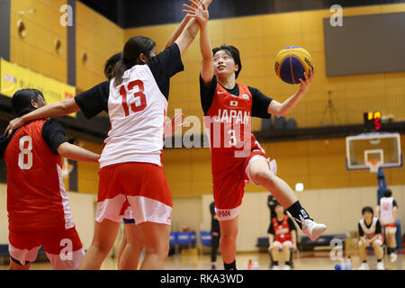 Tokio, Japan. 9 Feb, 2019. Sakura Shimizu (JPN) Basketball: Japans Frauen Nationalmannschaft Training Camp an Ajinomoto national training Panoramaeinstellungen in Tokio, Japan. Credit: yohei Osada/LBA SPORT/Alamy leben Nachrichten Stockfoto