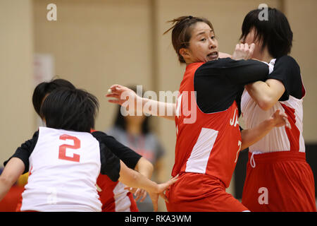 Tokio, Japan. 9 Feb, 2019. Yuka Maeda (JPN) Basketball: Japans Frauen Nationalmannschaft Training Camp an Ajinomoto national training Panoramaeinstellungen in Tokio, Japan. Credit: yohei Osada/LBA SPORT/Alamy leben Nachrichten Stockfoto