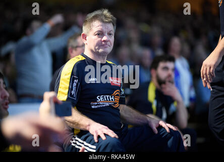 Weinberg, Deutschland. 09 Feb, 2019. Trainer Markus Scherer (schifferstadt). GES/Wrestling/deutschen Ringerliga endgültige Rückkampf: Germania Weingarten - VfK Schifferstadt, 09.02.2019 Sport: German Wrestling League Finale: Germania Weingarten - VfK Schifferstadt, Weingarten, 9. Februar 2019 | Verwendung der weltweiten Kredit: dpa/Alamy leben Nachrichten Stockfoto
