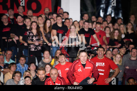 Weinberg, Deutschland. 09 Feb, 2019. Coach Frank Heinzelbecker (Weingarten). GES/Wrestling/deutschen Ringerliga endgültige Rückkampf: Germania Weingarten - VfK Schifferstadt, 09.02.2019 Sport: German Wrestling League Finale: Germania Weingarten - VfK Schifferstadt, Weingarten, 9. Februar 2019 | Verwendung der weltweiten Kredit: dpa/Alamy leben Nachrichten Stockfoto