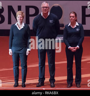 Vom 9. Februar 2019 Den Bosch, Niederlande Tennis FED Cup Niederlande gegen Kanada Scheidsrechters Credit: Orange Bilder vof/Alamy leben Nachrichten Stockfoto