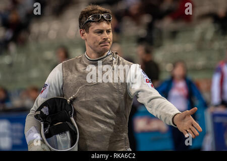 Turin, Italien. 10 Feb, 2019. Während der FECHTEN GRAND PRIX von fioretto in Turin Italien 10. Februar 2019 Credit: Unabhängige Fotoagentur/Alamy leben Nachrichten Stockfoto