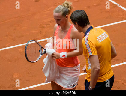 Vom 9. Februar 2019 Den Bosch, Niederlande Tennis FED Cup Niederlande gegen Kanada Richel Hoogenkamp Credit: Orange Bilder vof/Alamy leben Nachrichten Stockfoto