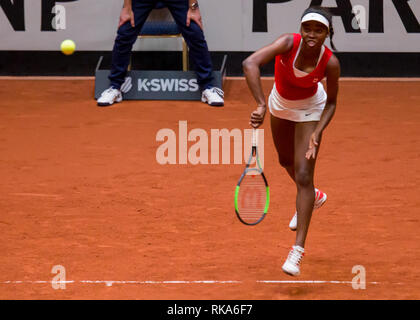 Vom 9. Februar 2019 Den Bosch, Niederlande Tennis FED Cup Niederlande gegen Kanada Francoise Abanda Credit: Orange Bilder vof/Alamy leben Nachrichten Stockfoto