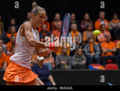 Vom 9. Februar 2019 Den Bosch, Niederlande Tennis FED Cup Niederlande gegen Kanada Arantxa Rus Credit: Orange Bilder vof/Alamy leben Nachrichten Stockfoto