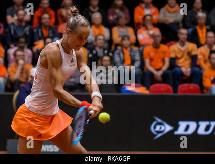 Vom 9. Februar 2019 Den Bosch, Niederlande Tennis FED Cup Niederlande gegen Kanada Arantxa Rus Credit: Orange Bilder vof/Alamy leben Nachrichten Stockfoto