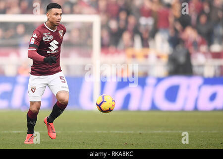 Turin, Italien. 10. Feb 2019. Foto LaPresse - Fabio Ferrari 10 Febbraio 2019 Torino, Italia Sport Calcio ESCLUSIVA TORINO FC Turin vs Udinese - Campionato di calcio Serie A TIM 2018/2019 - Stadio Olimpico Grande Torino. Nella Foto: Armando Izzo (Torino FC); Foto LaPresse - Fabio Ferrari Februar 10, 2019 Turin, Italien Sport Fussball EXKLUSIVE TORINO FC Turin vs Udinese - Italienische Fußball-Liga einen TIM 2018/2019 - Olimpico Grande Torino Stadion. In der Pic: Armando Izzo (Torino FC); Quelle: LaPresse/Alamy leben Nachrichten Stockfoto