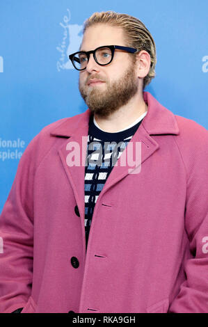 Berlin, Deutschland. 10. Feb 2019. Jonah Hill während der 'Mid 90 s' Fotoshooting an der 69. Internationalen Filmfestspiele Berlin/Berlinale 2019 im Hotel Grand Hyatt am 10 Februar, 2019 in Berlin, Deutschland. Credit: Geisler-Fotopress GmbH/Alamy leben Nachrichten Stockfoto