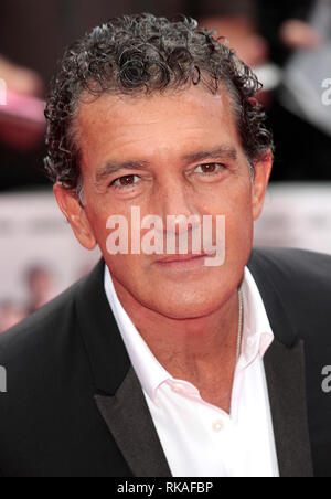 Antonio Banderas kommt an der Verschleißteile 3 Weltpremiere, Odeon, Leicester Square Stockfoto