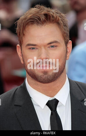 Kellan Lutz kommt an der Verschleißteile 3 Weltpremiere, Odeon, Leicester Square Stockfoto