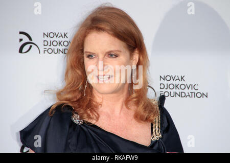 Sarah, Herzogin von York kommt an der Novak Djokovic Foundation London Gala Dinner im Roundhouse Theatre, Chalk Farm, nördlich von London. Die Stiftung Stockfoto