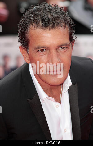 Antonio Banderas kommt an der Verschleißteile 3 Weltpremiere, Odeon, Leicester Square Stockfoto