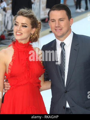 Juni 30, 2015 - Channing Tatum und Amber Heard an der 'Magic Mike XXL "Europäische Premiere auf der Vue West End, den Leicester Square in London, England. Stockfoto