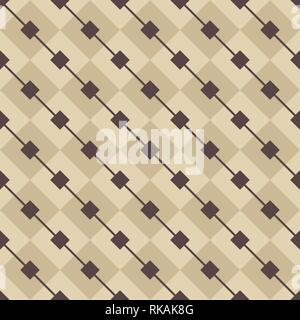 Zusammenfassung nahtlose geometrische Muster. Regelmäßig wiederkehrende Fliesen der Rauten mit Linien in diagonale Anordnung verbunden. Moderne, elegante Textur. Stock Vektor