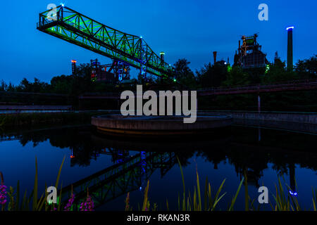 Landschaftspark Duisburg Nord alte Kran Stockfoto