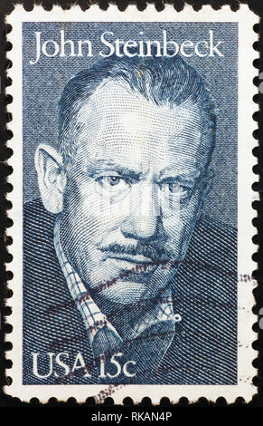 John Steinbeck auf amerikanische Briefmarke Stockfoto